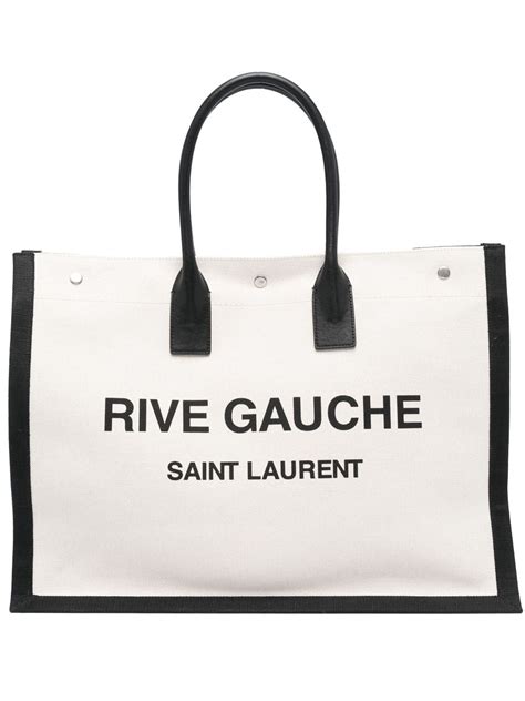 RIVE GAUCHE large tote bag in smooth leather.